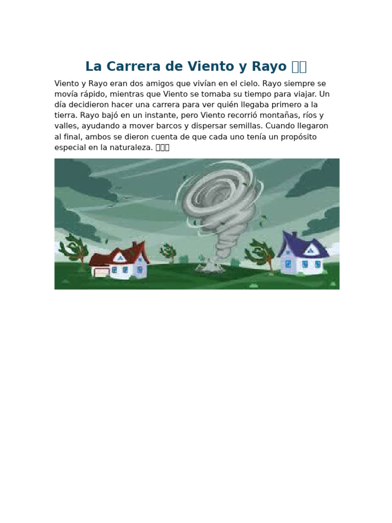 La Carrera de Viento y Rayo | PDF