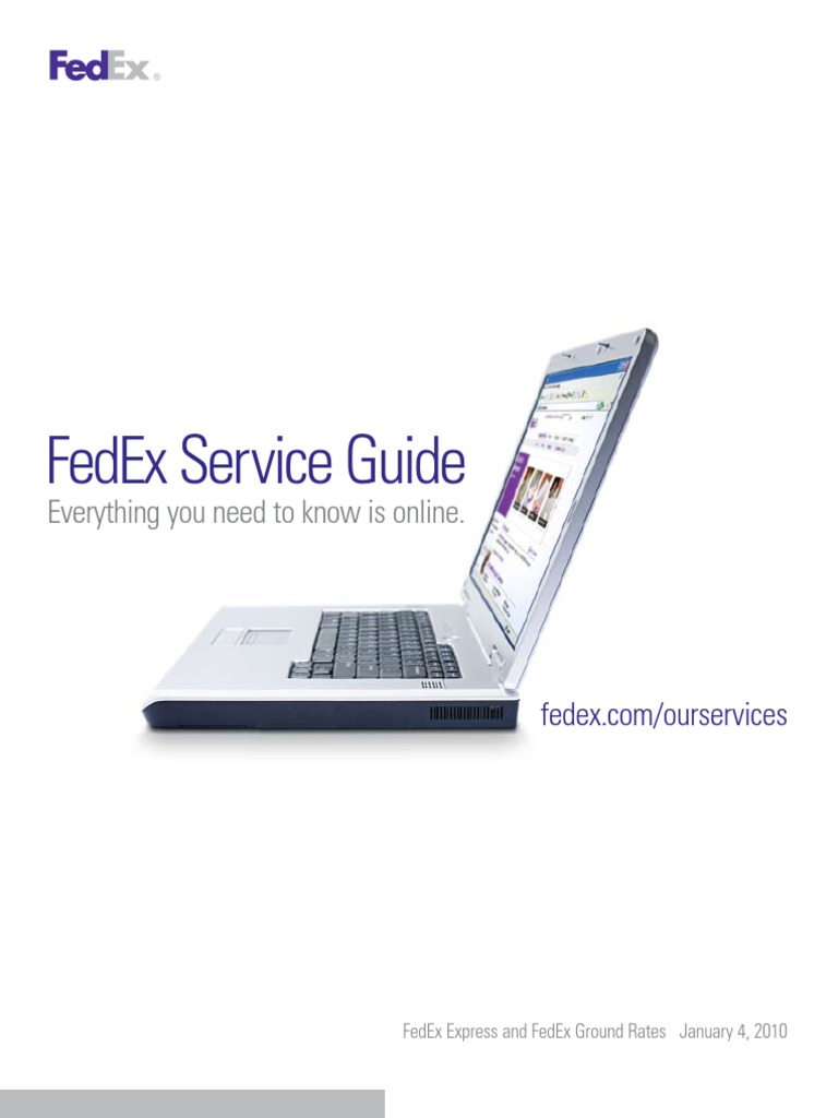 Fed Ex Service Guide 2010 | PDF | Fed Ex | Cargo