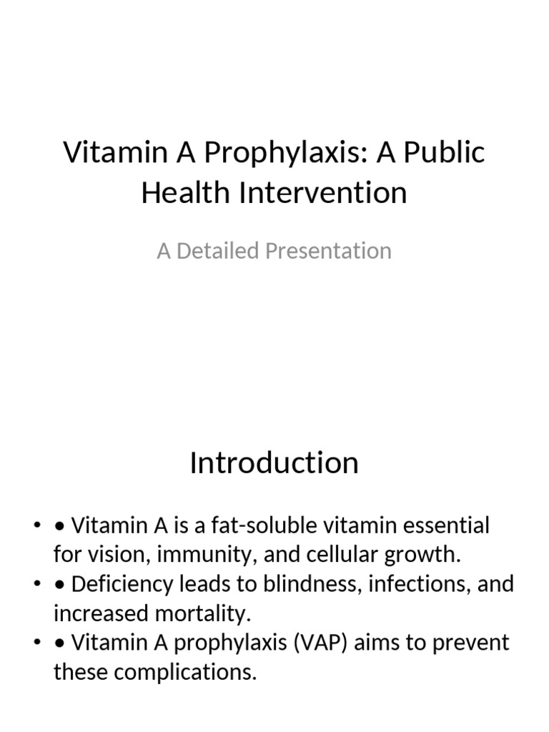 Vitamin A Prophylaxis: Key Strategies | PDF | Vitamin A | Vitamin