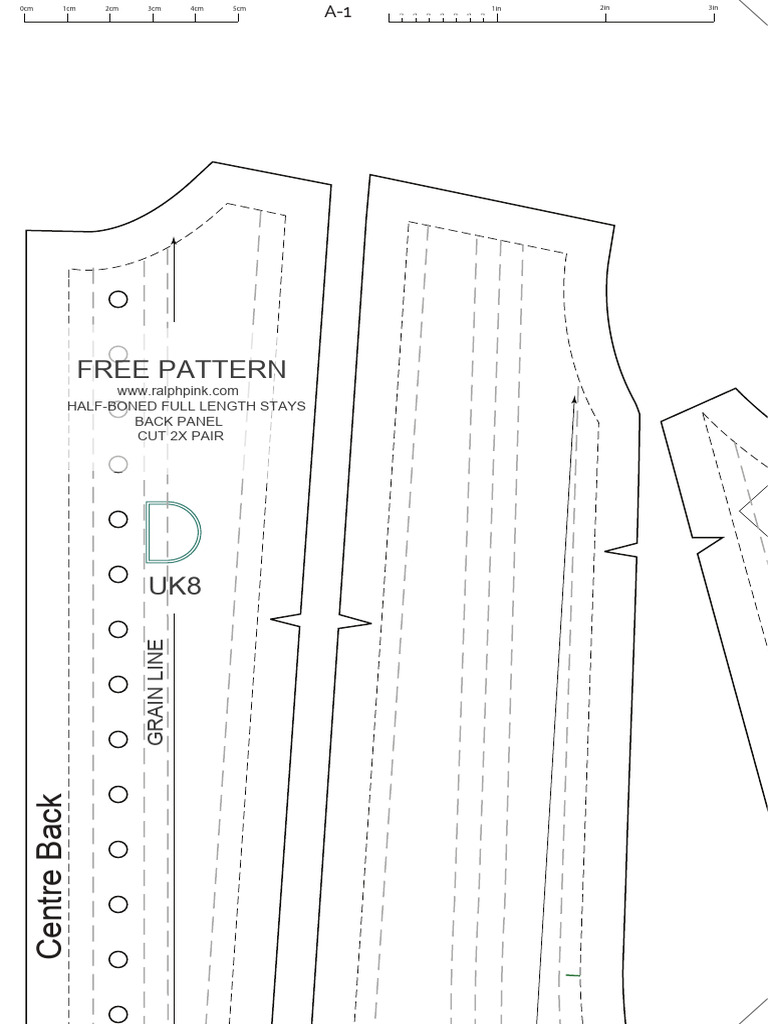 Free Half-Boned Stays Pattern UK8 | PDF