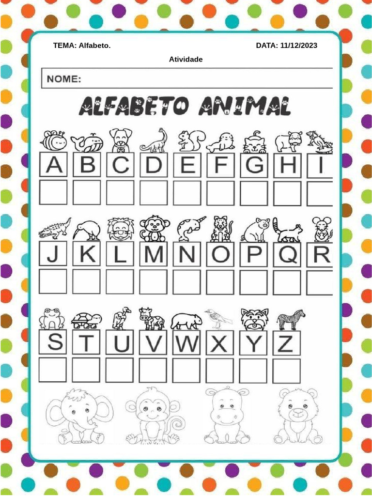 atividade alfabeto | PDF
