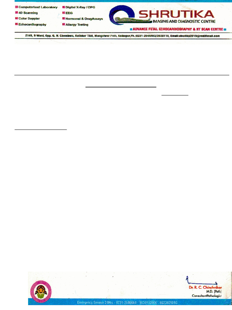 Complete Haemogram and CRP Report | PDF