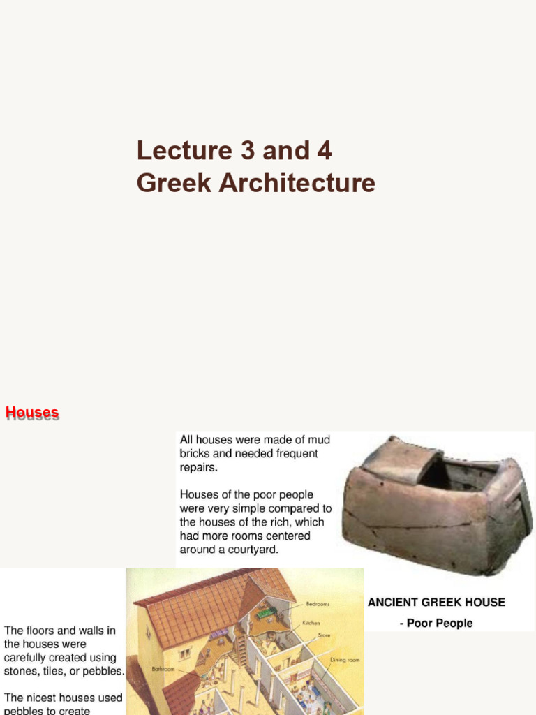 3rd and 4th - Lectures | PDF | Ancient Greece | Classicism