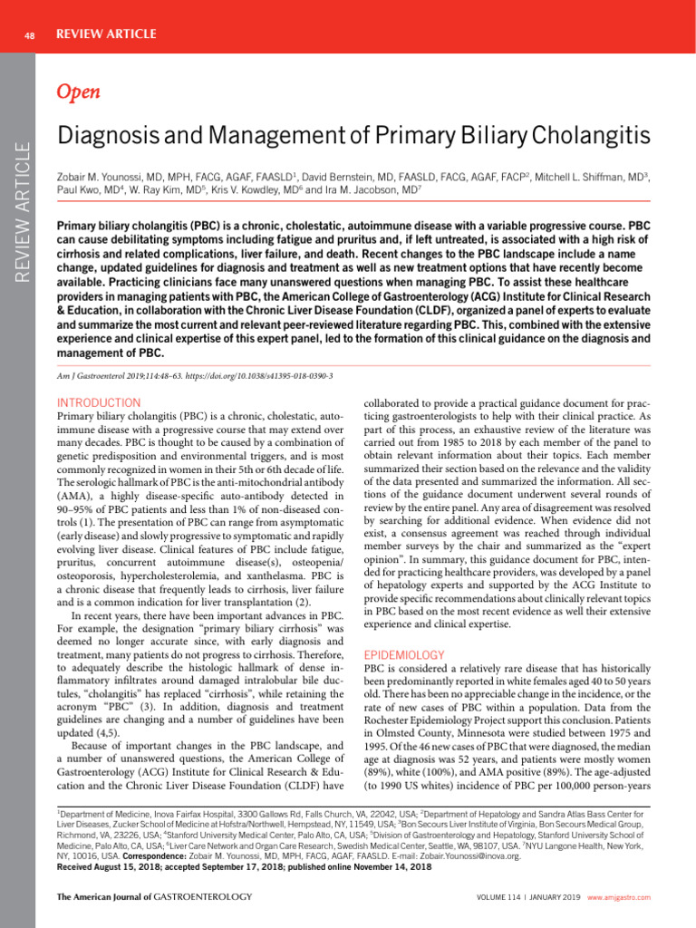 Diagnosis and Management of Primary Biliary.13 | PDF | Cirrhosis | Liver