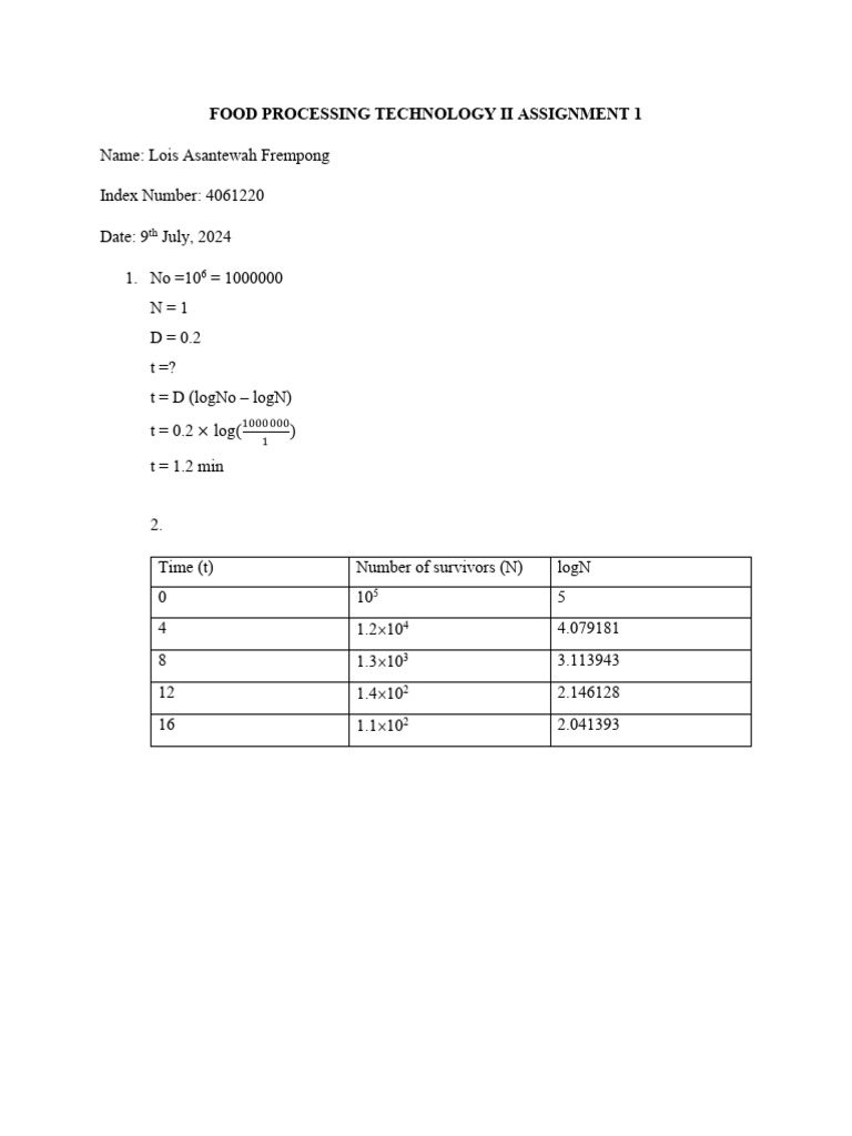 Food ASSIGNMENT | PDF