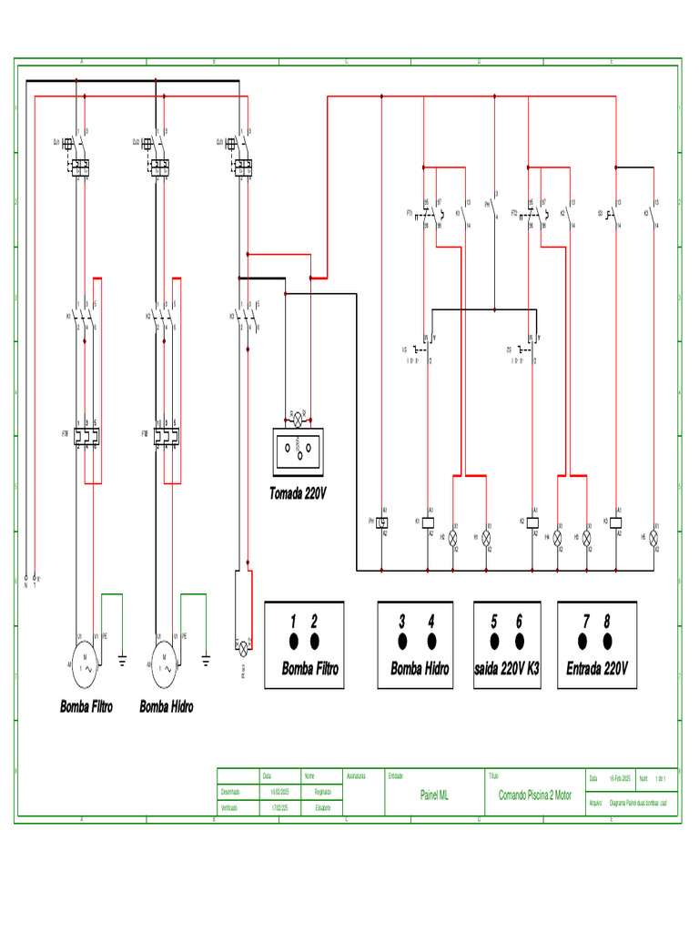 Diagrama Elétrico: Painel Duas Bombas | PDF