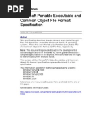 Download Microsoft Portable Execution and Common Object FIle Format Specification by Jeff Pratt SN8345966 doc pdf