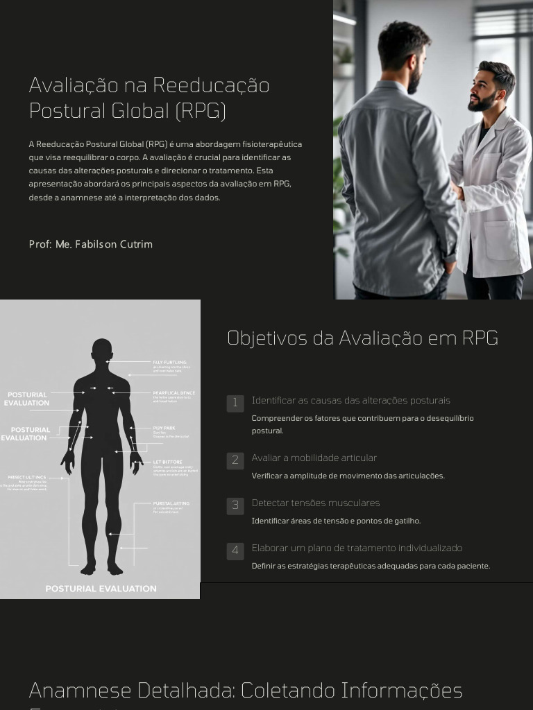 Avaliação em Reeducação Postural Global | PDF | Músculo | Coluna vertebral