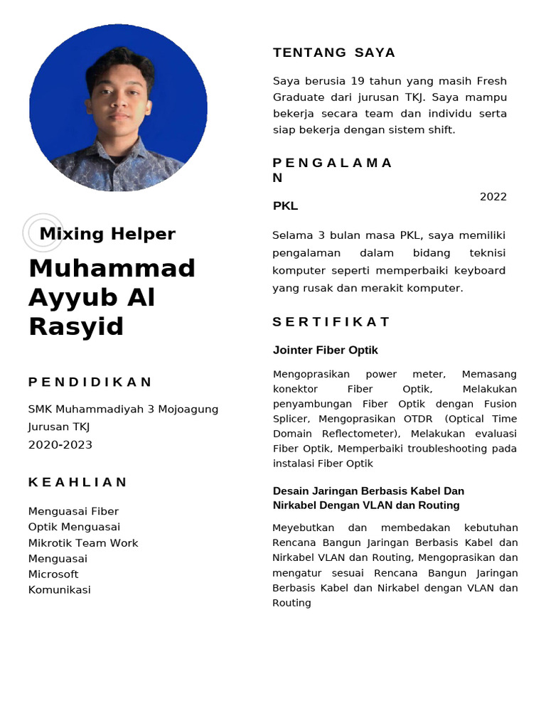 Profil Muhammad Ayyub Al Rasyid | PDF