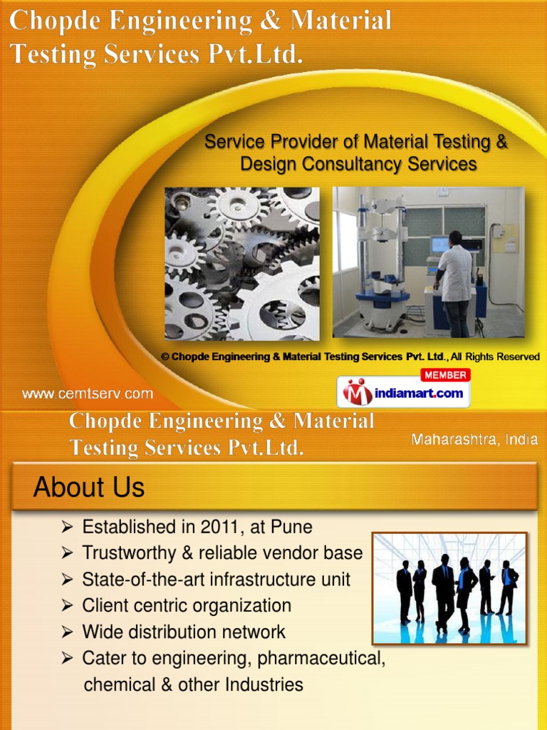 Chopde Engineering & Material Testing Services PVT LTD Maharashtra ...