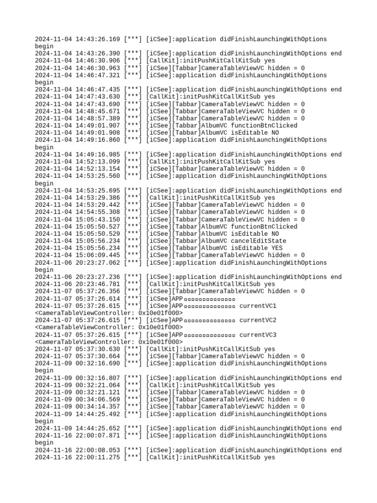 iCSee App Launch and Activity Logs | PDF