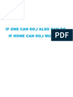 If One Can Do