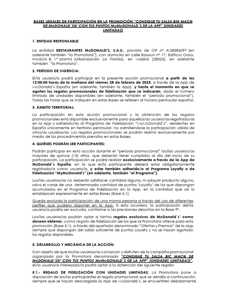 BBLL Loyalty App Salsa Big Mac | PDF | Aplicación movil