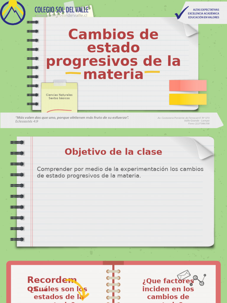 Cambios de Estado Progresivos de La Materia | PDF | Gases | Importar