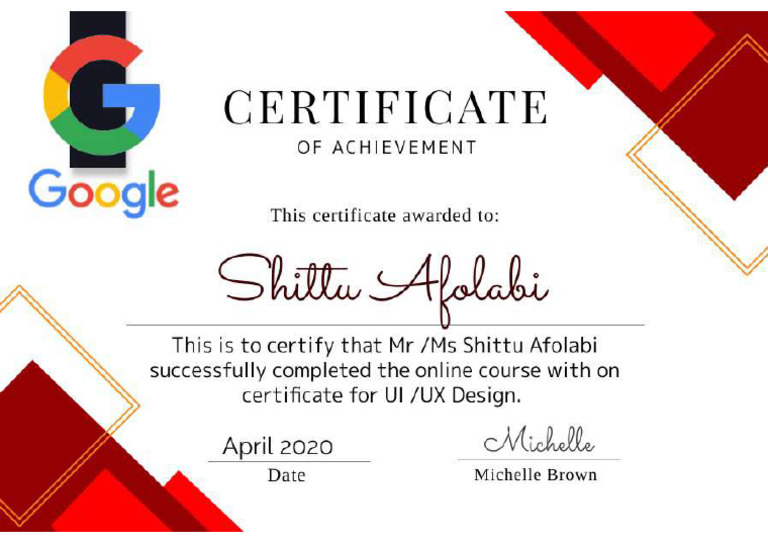 Ui Certificate | PDF