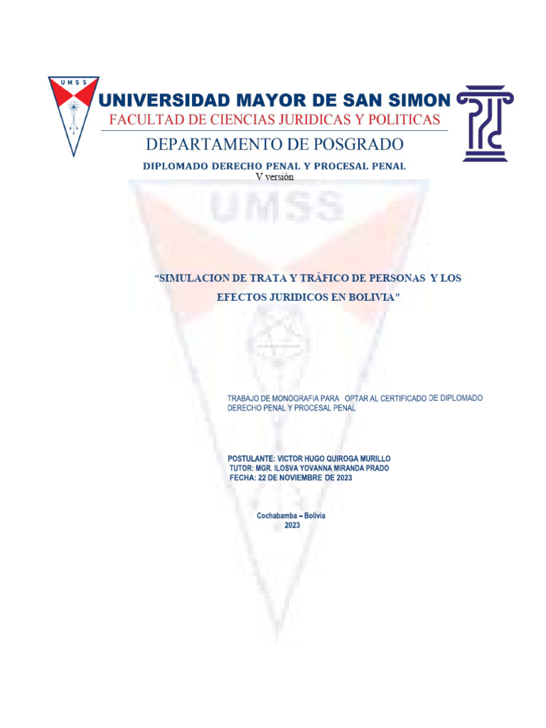 Simulación de Trata en Bolivia | PDF | Secuestro | Trata de personas