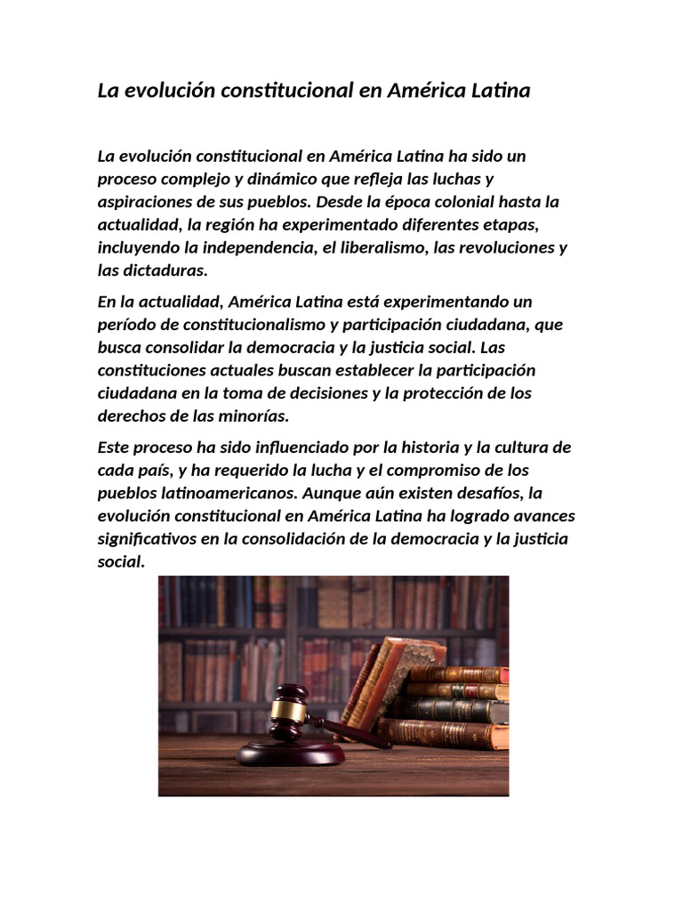 La Evolución Constitucional en América Latina | PDF