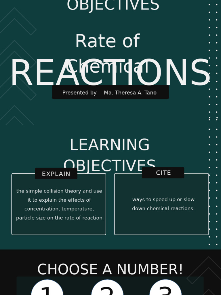 Rate of Chemical Reactions | PDF | Reaction Rate | Chemical Reactions