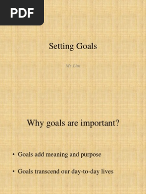 Setting Goals
