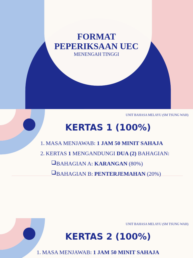 Format Uec Menengah Tinggi | PDF