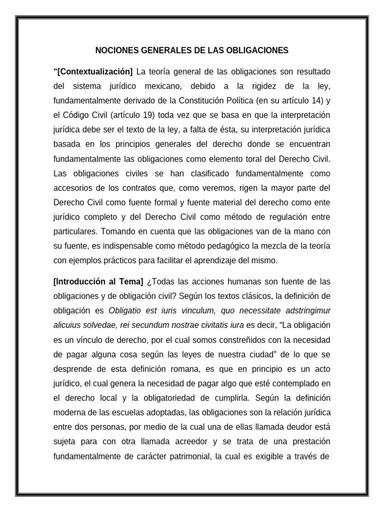 Teoría General de las Obligaciones Civil | PDF | Pagos | Justicia