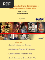 CRM Service Contracts Conversions - Usage of Contracts Public Apis