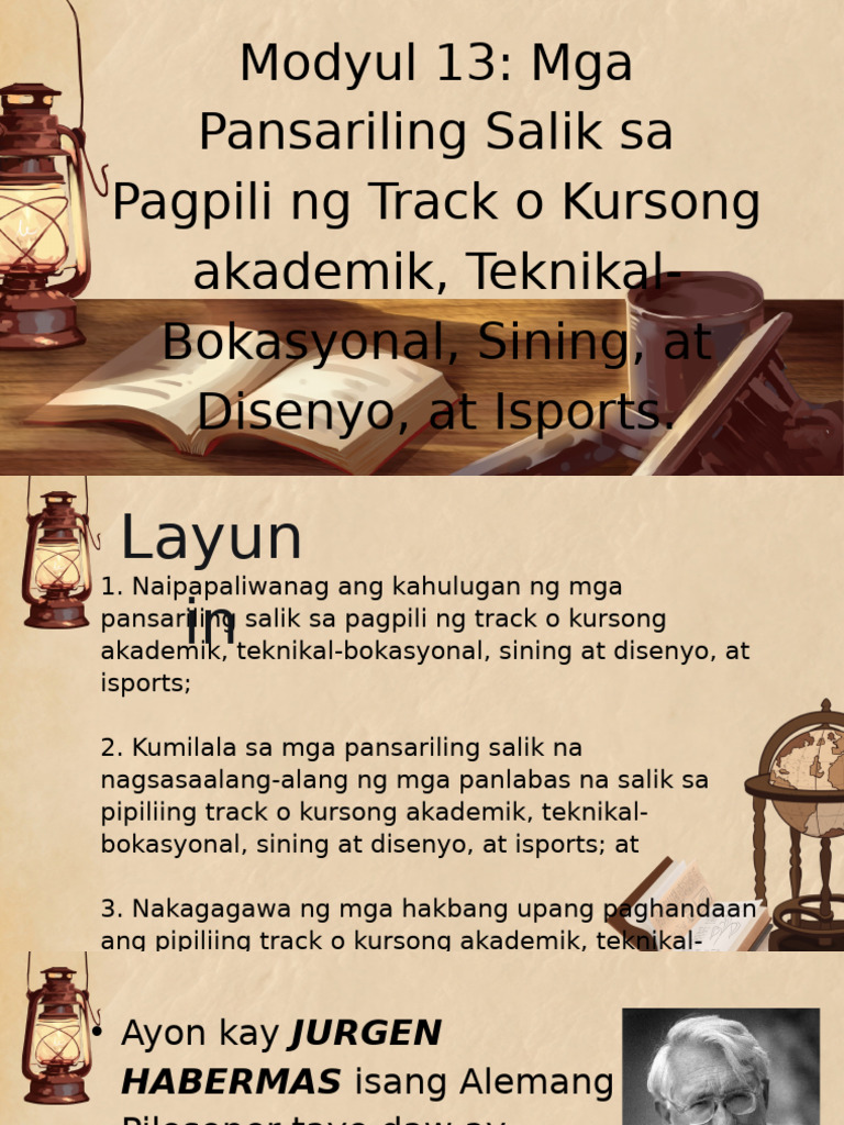 Mga Pansariling Salik Sa Pagpili NG Track o Kursong Akademik Teknikal ...