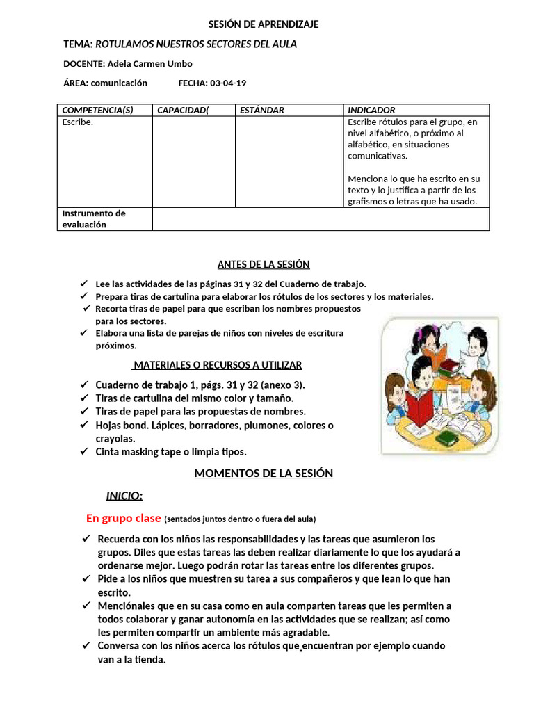 Rótulos para Organizar el Aula | PDF | Salón de clases | Hipótesis