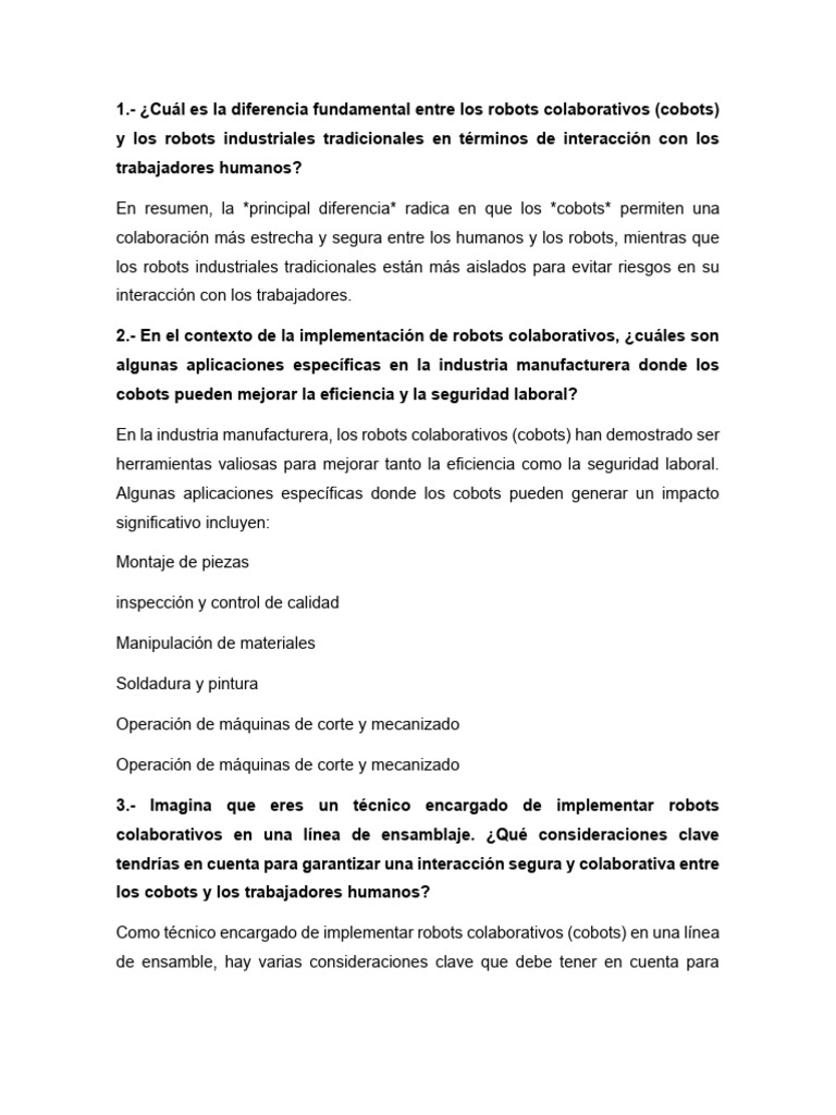 Actividad 2. Implementación de Robots Colaborativos en La Industria ...