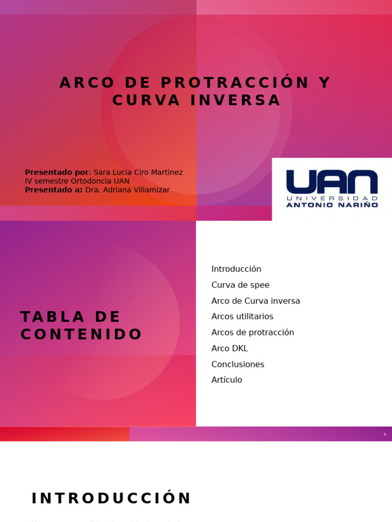 Arcos de Protracción y Curva Inversa en Ortodoncia | PDF | Ortodoncia ...