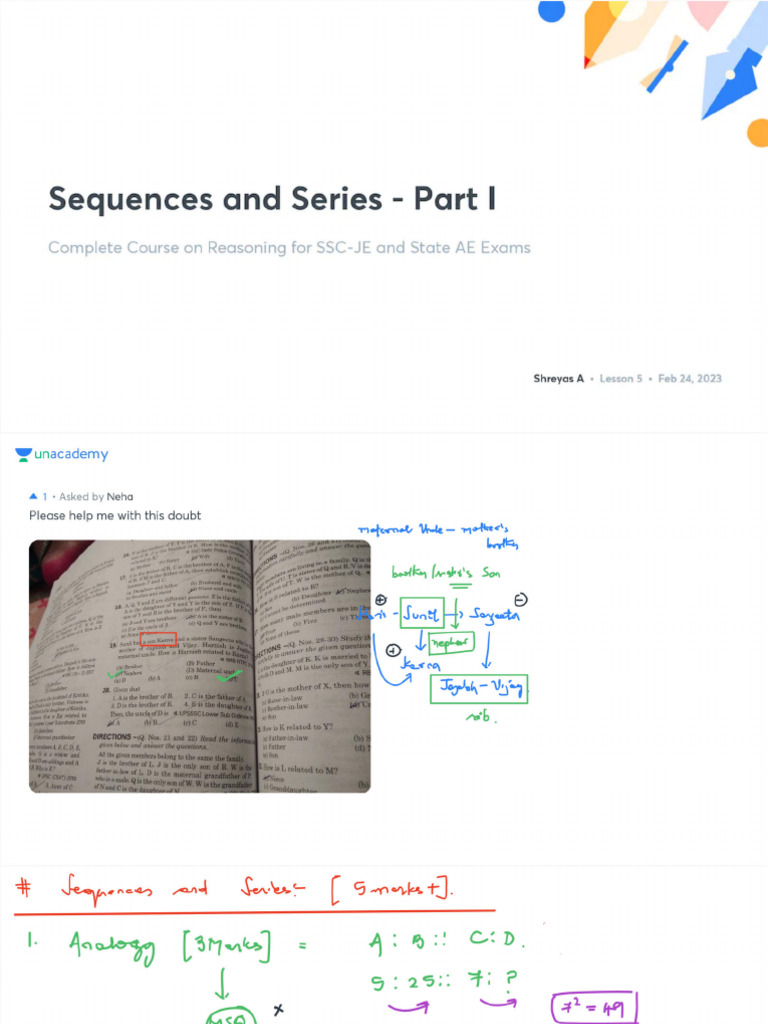 Sequences and Series Part I With Anno | PDF