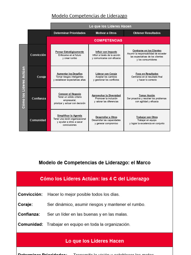 Modelo de Competencias de Liderazgo | PDF | Comportamiento | Liderazgo