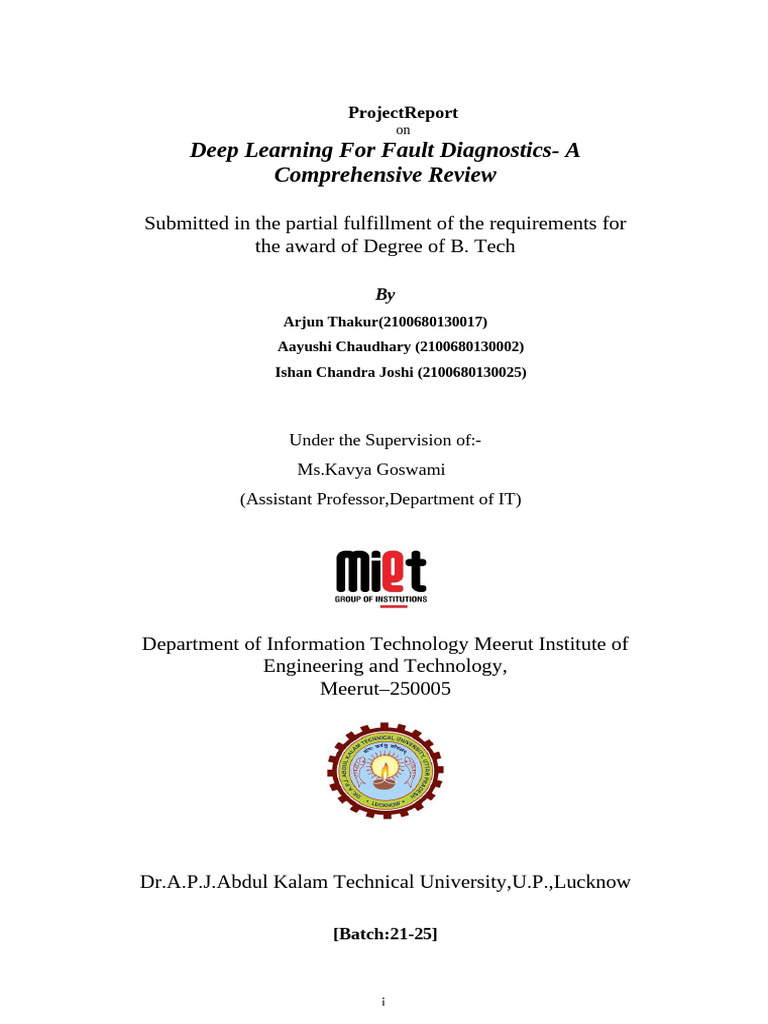 Deep Learning for Bearing Fault Detection | PDF | Machine Learning ...