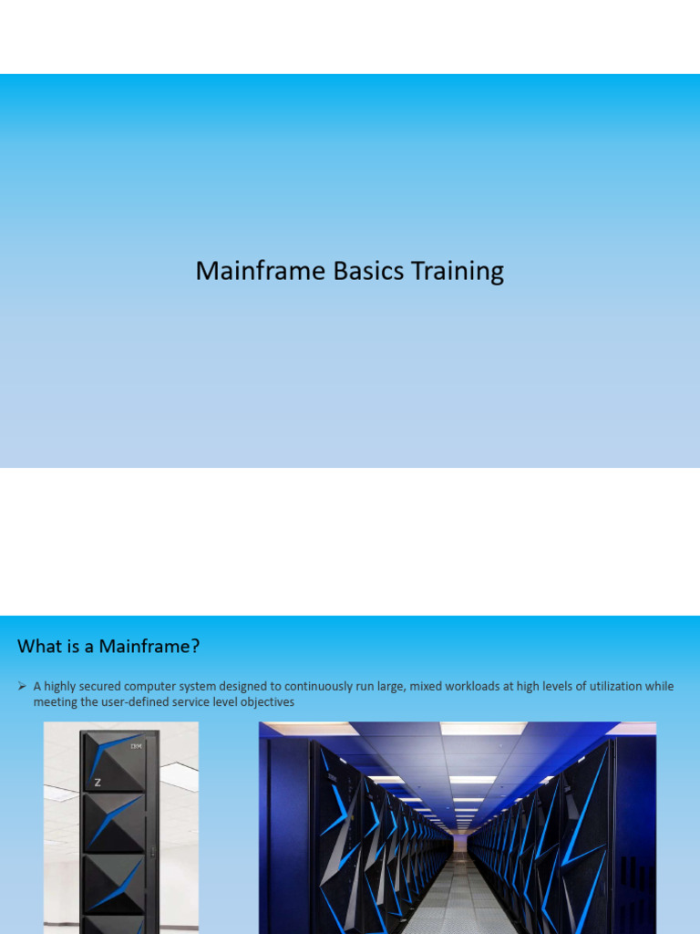 Mainframe Basics Overview | PDF | Operating System | Computer Data Storage