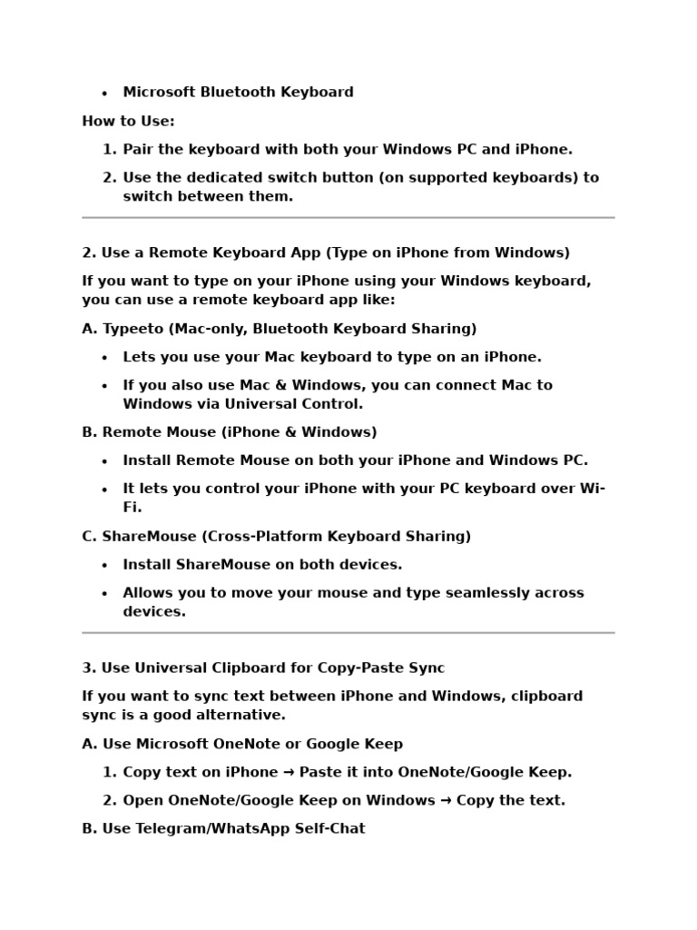 Microsoft Bluetooth Keyboard Guide | PDF | Microsoft Windows | Computer ...