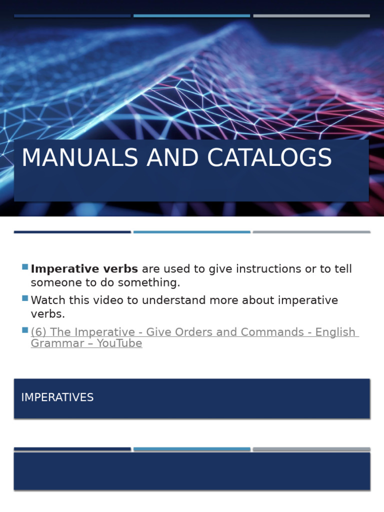 Using Imperative Verbs for Instructions | PDF | Linguistics | Syntax