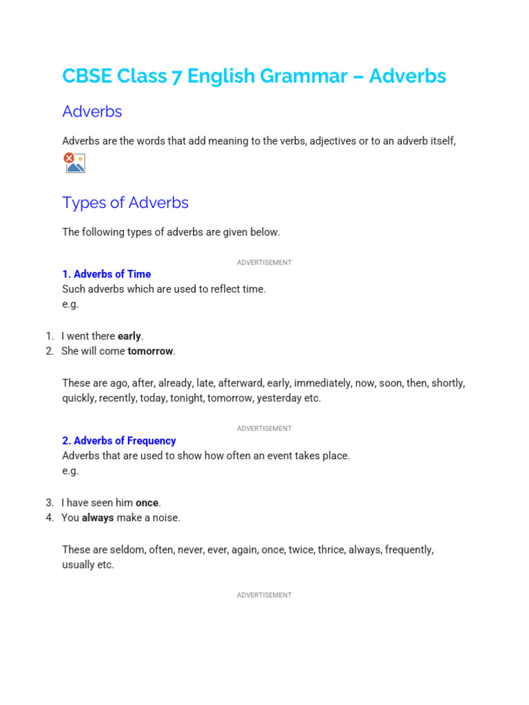 Adverbs | PDF | Adverb | English Grammar