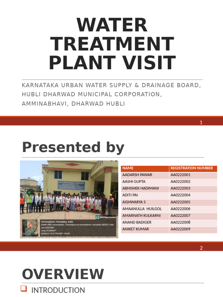 Water Treatment Plant Overview | PDF | Water Purification ...