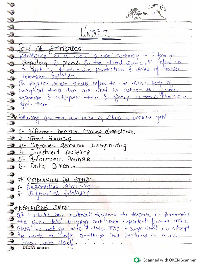 Business Statistics Unit 1 | PDF