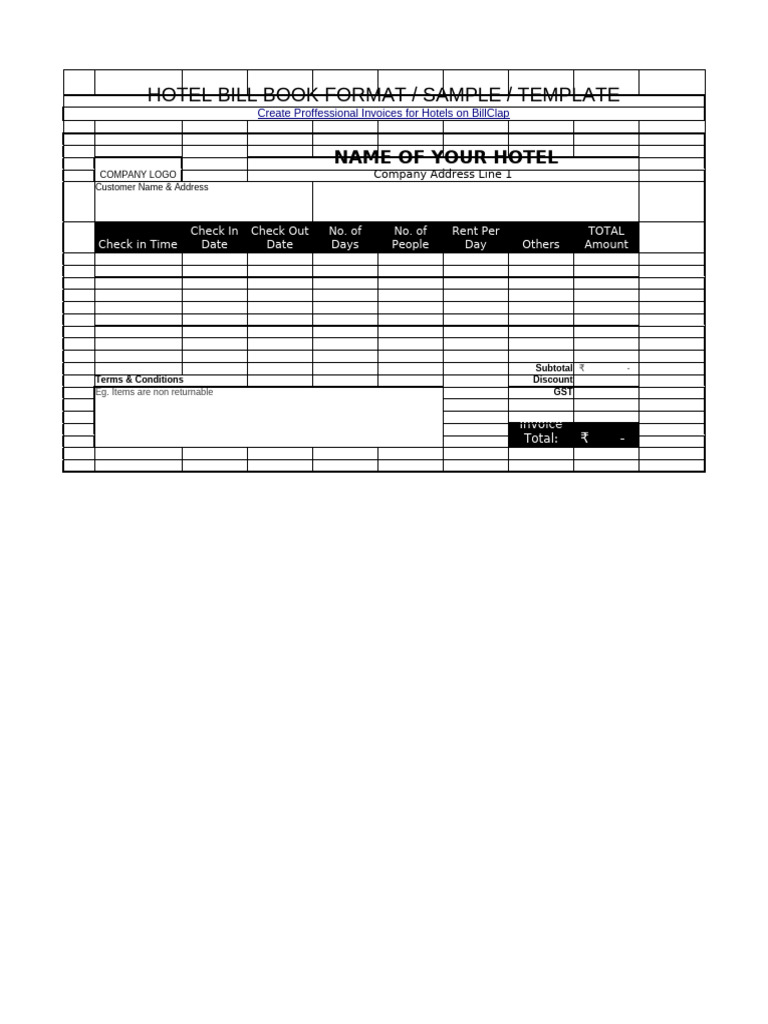 Hotel Format | PDF