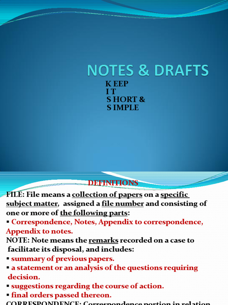 Office Procedure-part-c Notes & Drafts | PDF | Communication