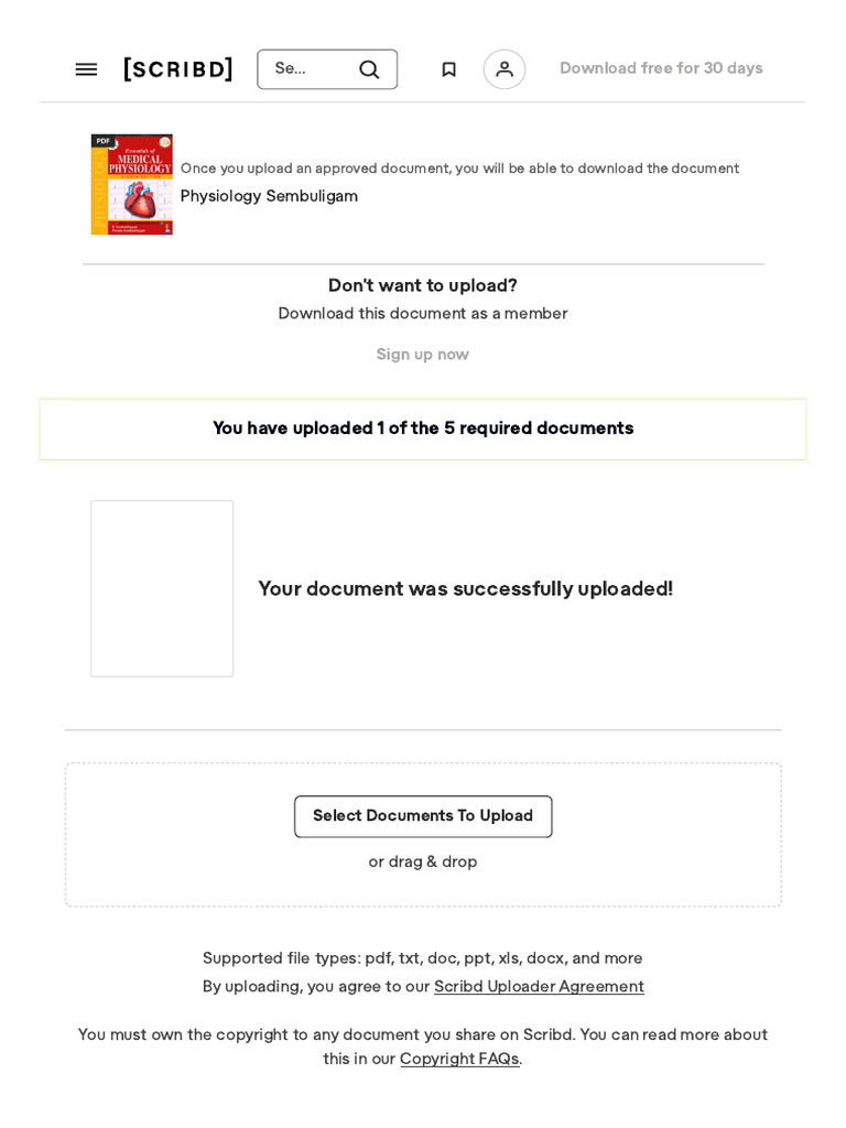 Don't Want To Upload?: You Have Uploaded 1 of The 5 Required Documents ...