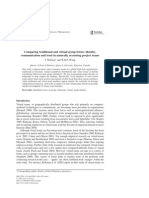 Comparing Traditional and Virtual Group Forms: Identity, Communication and Trust in Naturally Occurring Project Teams