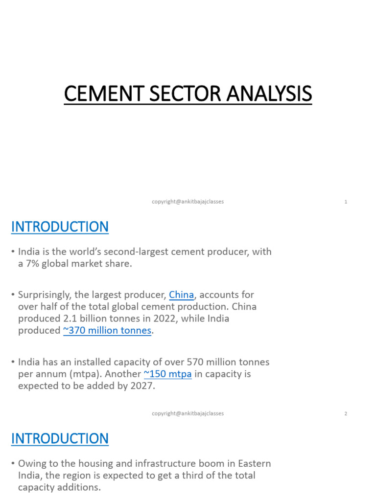 Cement Sector Analysis | PDF | Cement | Materials