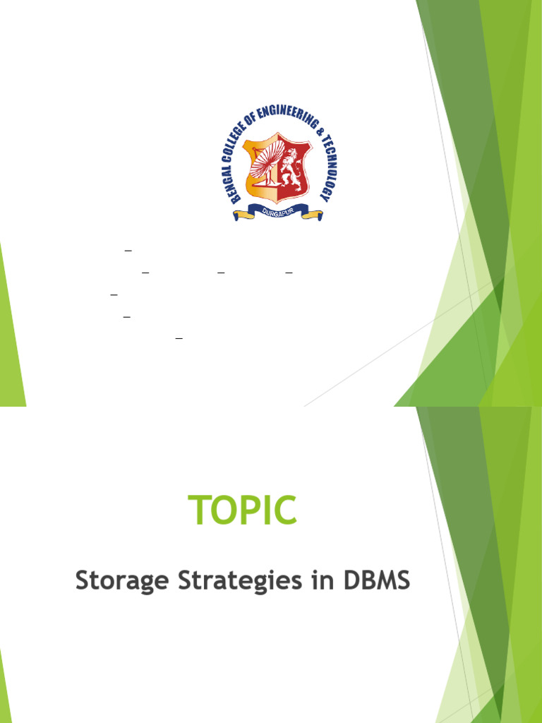 DBMS Storage Strategies Explained | PDF | Databases | Database Index