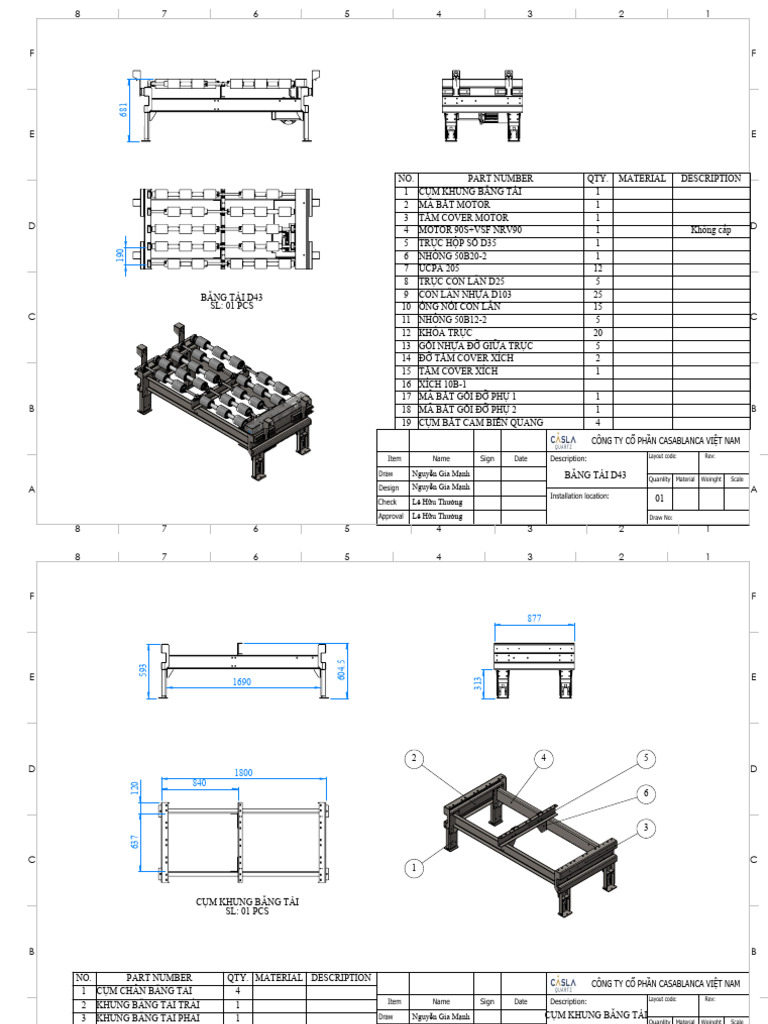 Băng tải con lăn d43 | PDF