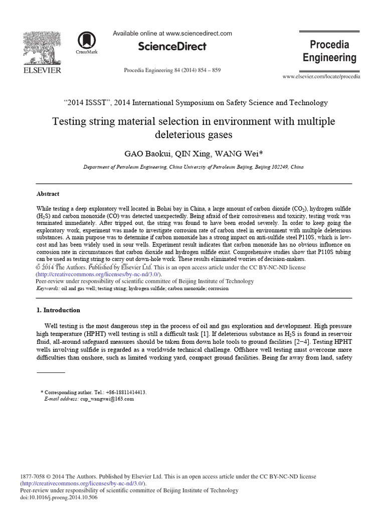 Testing String Material Selection in Environment With Multiple ...