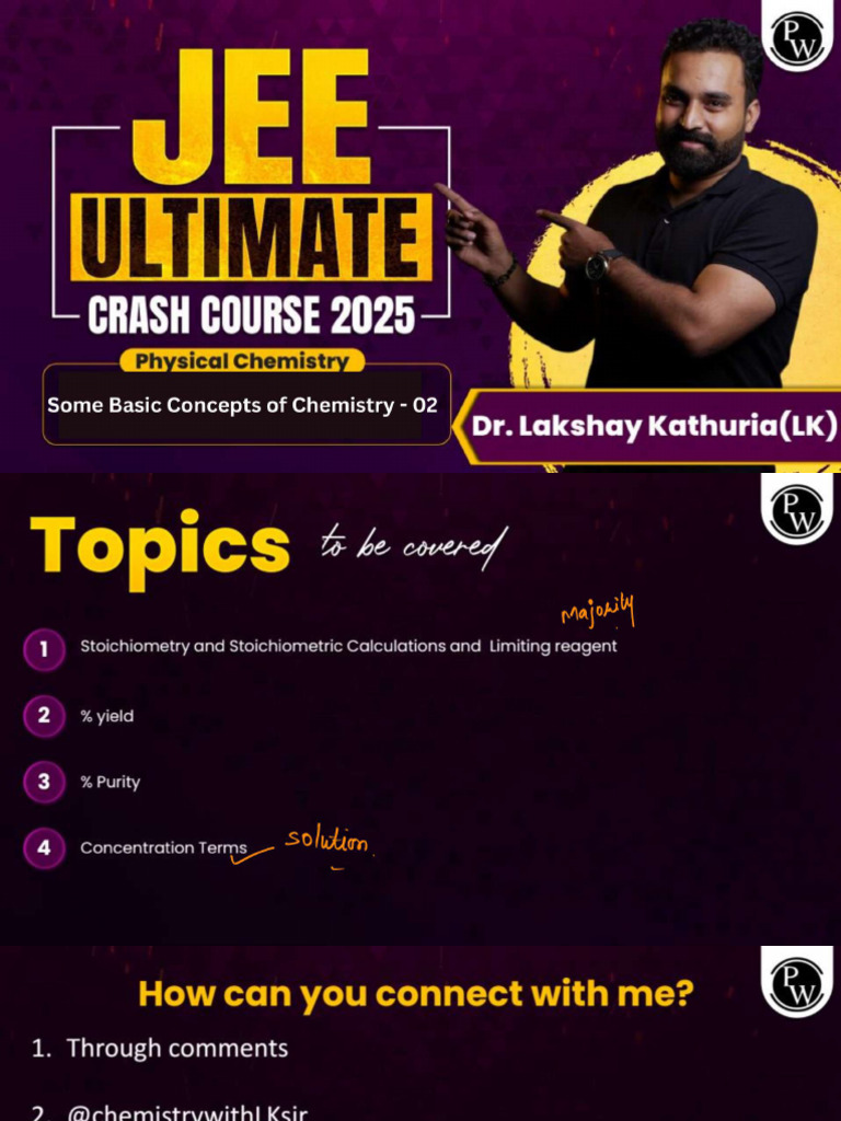Some Basic Concepts of Chemistry 02 - Class Notes - JEE Ultimate Crash ...