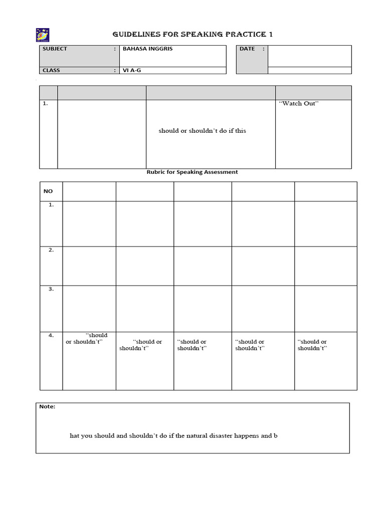 Guidelines For Speaking Practice 1 - SEM 2 | PDF | Fluency ...