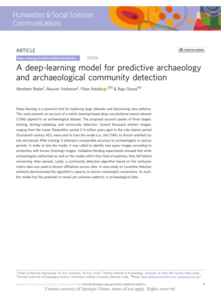 Deep Learning for Archaeological Pattern Detection | PDF | Deep ...